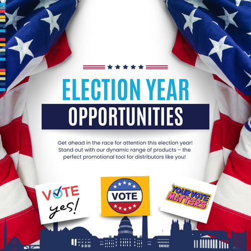 Collection of Custom Coasters and Tattoos for Election Campaign Visibility in a gallery layout