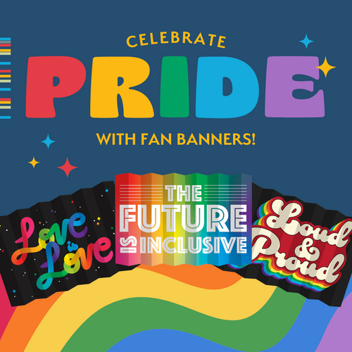 Collection of Scream Your Pride Celebration with Our Vibrant Fan Banners! in a gallery layout