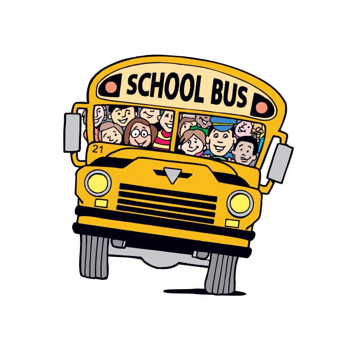 Collection of School Bus with Kids Promotional Product Tattoo 1.5 in x 1.5 in in a gallery layout