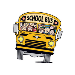 Collection of School Bus with Kids Promotional Product Tattoo 1.5 in x 1.5 in in a gallery layout