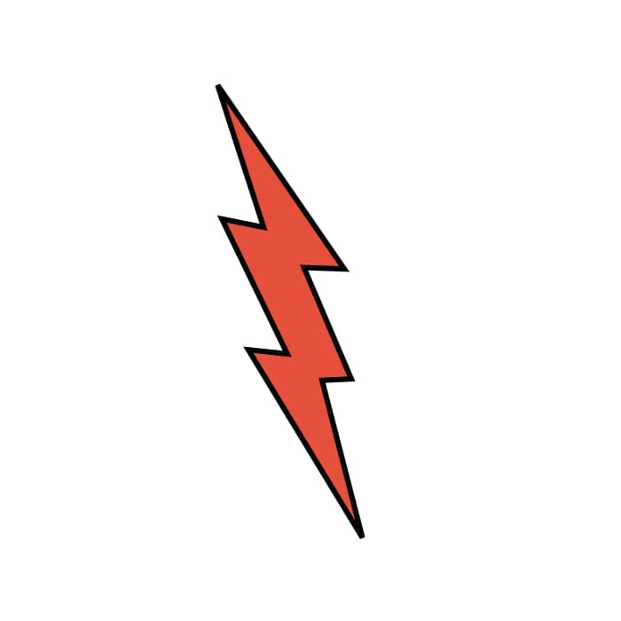 Collection of Red Lightning Bolt Promotional Product Tattoo 1.5 in x 1.5 in in a gallery layout
