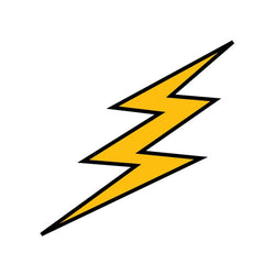 Collection of Lightning Bolt Promotional Product Tattoo 1.5 in x 1.5 in in a gallery layout