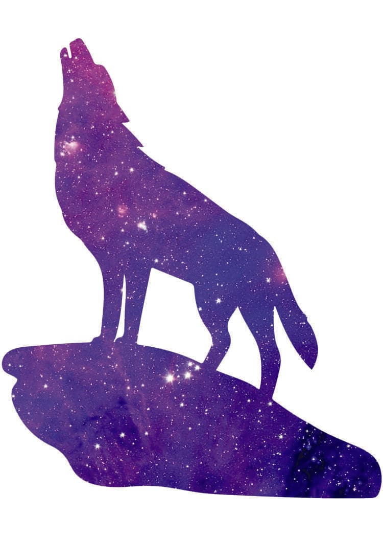 Collection of Galaxy Wolf Promotional Product Tattoo in a gallery layout
