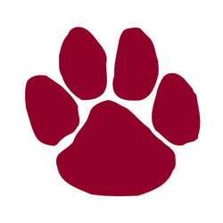 Collection of Maroon Paw Print Promotional Product Tattoo 1.5 in x 1.5 in in a gallery layout