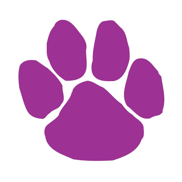 Collection of Purple Paw Print Promotional Product Tattoo 1.5 in x 1.5 in in a gallery layout