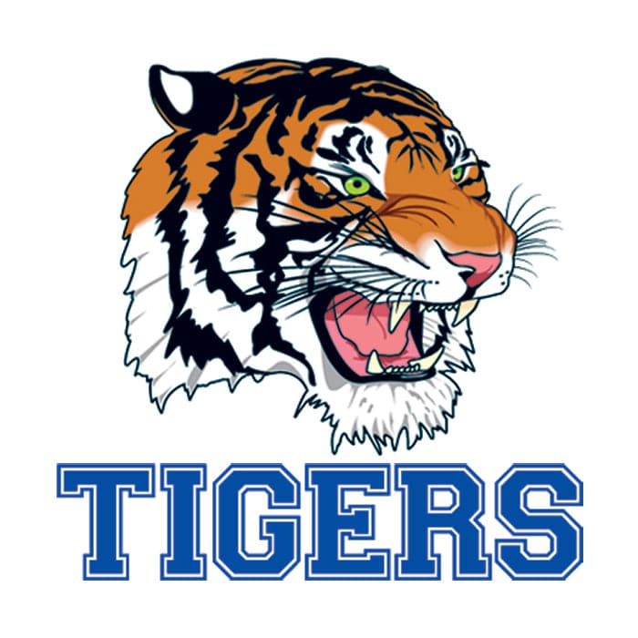Collection of Tigers Team Mascot Promotional Product Tattoo 1.5 in x 1.5 in in a gallery layout