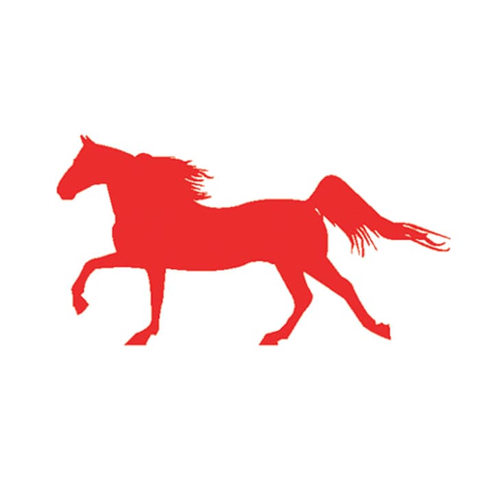Collection of Small Red Horse Promotional Product Tattoo 1.5 in x 1.5 in in a gallery layout