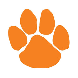 Collection of Orange Paw Print Promotional Product Tattoo 1.5 in x 1.5 in in a gallery layout