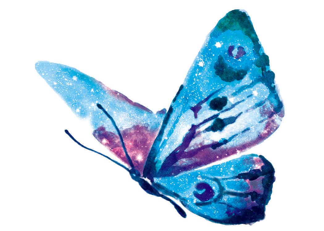 Collection of Galaxy Butterfly Promotional Product Tattoo in a gallery layout