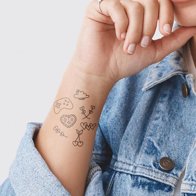 Collection of California Tattoos & Promotional Products in a gallery layout