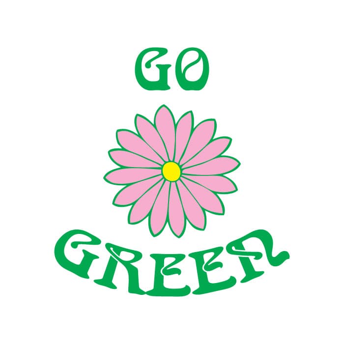 Collection of Go Green Flower Promotional Product Tattoo 1.5 in x 1.5 in in a gallery layout