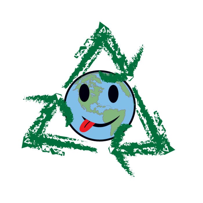 Collection of Sketch Recycle Earth Promotional Product Tattoo 1.5 in x 1.5 in in a gallery layout