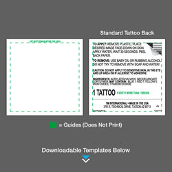 Collection of Standard Temporary Tattoos in a gallery layout