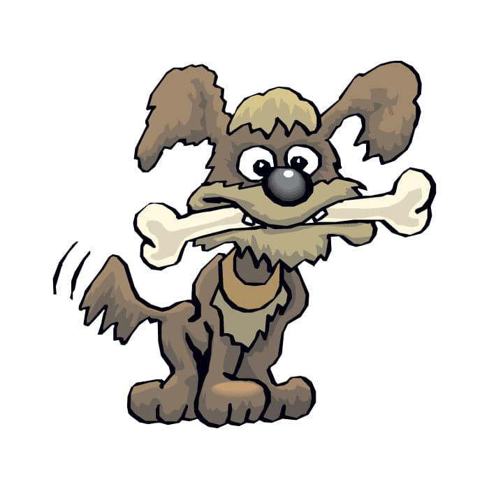 Collection of Dog and Bone Promotional Product Tattoo 2 in x 2 in in a gallery layout