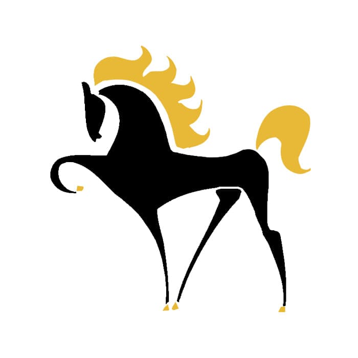 Collection of Black Horse Promotional Product Tattoo 2 in x 2 in in a gallery layout