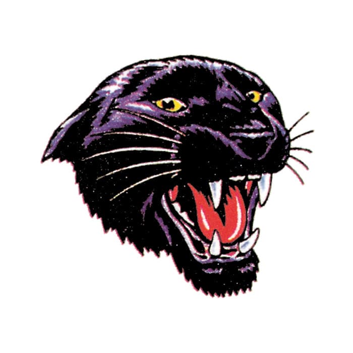 Collection of Snarling Black Panther Promotional Product Tattoo 2 in x 2 in in a gallery layout