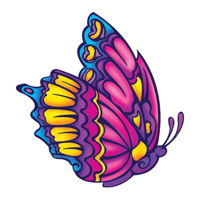 Collection of Beautiful Butterfly Promotional Product Tattoo 2 in x 2 in in a gallery layout