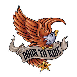 Collection of Born To Ride Promotional Product Tattoo 2 in x 2 in in a gallery layout