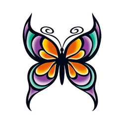 Collection of Modern Butterfly Promotional Product Tattoo 2 in x 2 in in a gallery layout