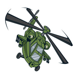 Collection of Helicopter Promotional Product Tattoo 2 in x 2 in in a gallery layout