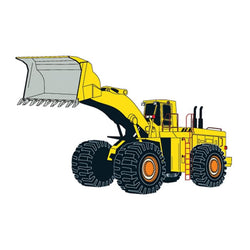Collection of Bulldozer Promotional Product Tattoo 2 in x 2 in in a gallery layout