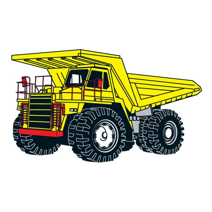 Collection of Dump Truck Promotional Product Tattoo 2 in x 2 in in a gallery layout