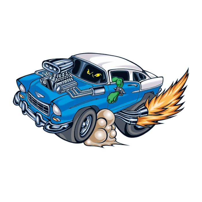 Collection of 1955 Chevy Promotional Product Tattoo 2 in x 2 in in a gallery layout