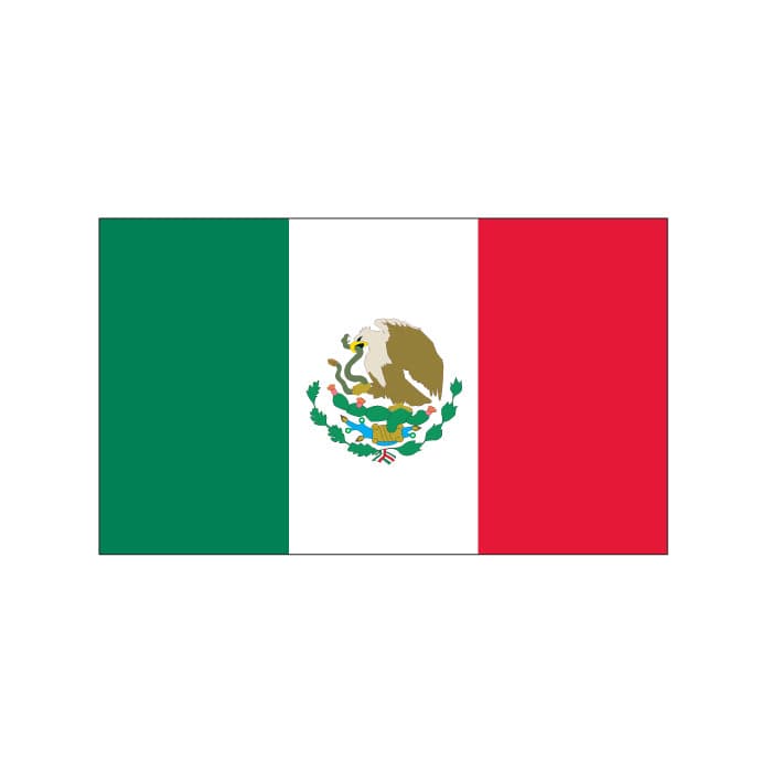 Collection of Mexico Flag Promotional Product Tattoo 2 in x 1.5 in in a gallery layout