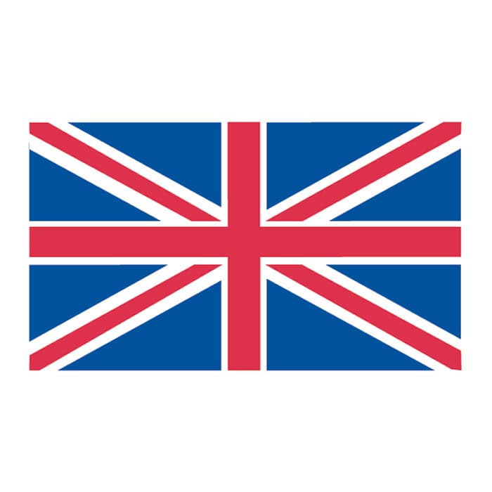 Collection of United Kingdom Flag Promotional Product Tattoo 2 in x 1.5 in in a gallery layout