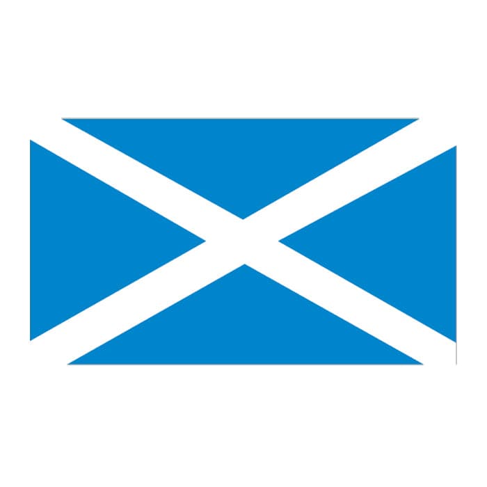 Collection of Scotland Flag Promotional Product Tattoo 2 in x 1.5 in in a gallery layout