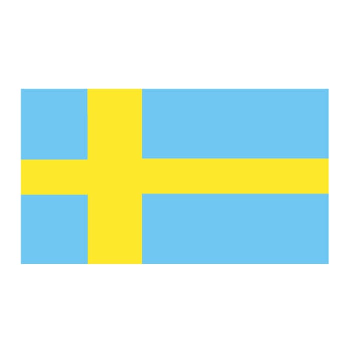 Collection of Sweden Flag Promotional Product Tattoo 2 in x 1.5 in in a gallery layout
