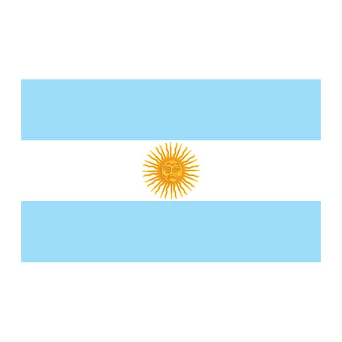 Collection of Argentina Flag Promotional Product Tattoo 2 in x 1.5 in in a gallery layout