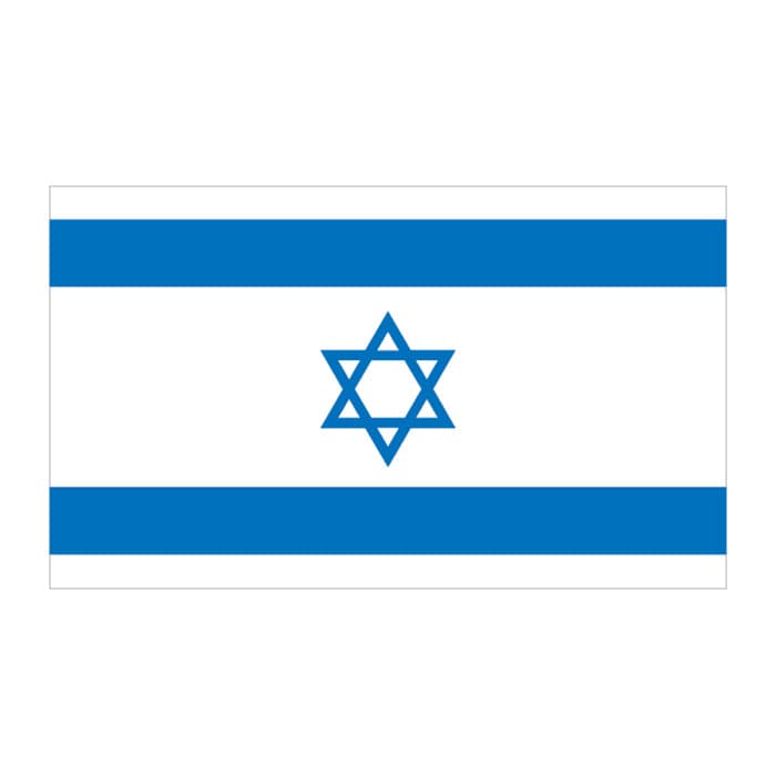 Collection of Israel Flag Promotional Product Tattoo 2 in x 1.5 in in a gallery layout