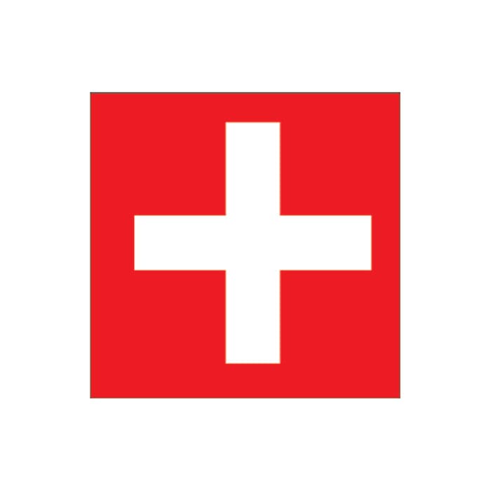 Collection of Switzerland Flag Promotional Product Tattoo 2 in x 1.5 in in a gallery layout