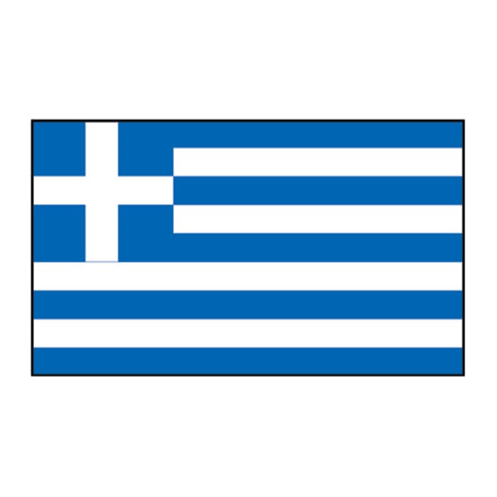 Collection of Greece Flag Promotional Product Tattoo 2 in x 1.5 in in a gallery layout