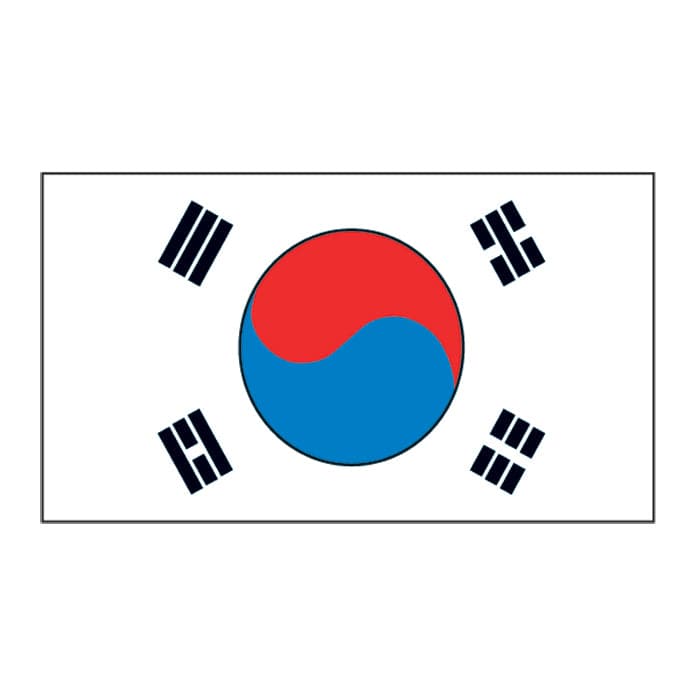 Collection of Korea Flag Promotional Product Tattoo 2 in x 1.5 in in a gallery layout
