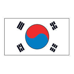 Collection of Korea Flag Promotional Product Tattoo 2 in x 1.5 in in a gallery layout
