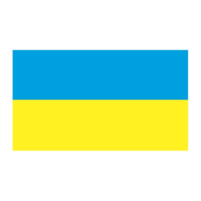 Collection of Ukraine Flag Promotional Product Tattoo 2 in x 1.5 in in a gallery layout