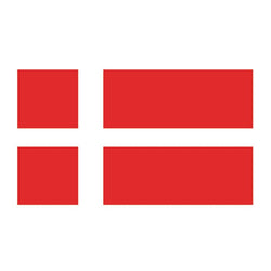 Collection of Denmark Flag Promotional Product Tattoo 2 in x 1.5 in in a gallery layout
