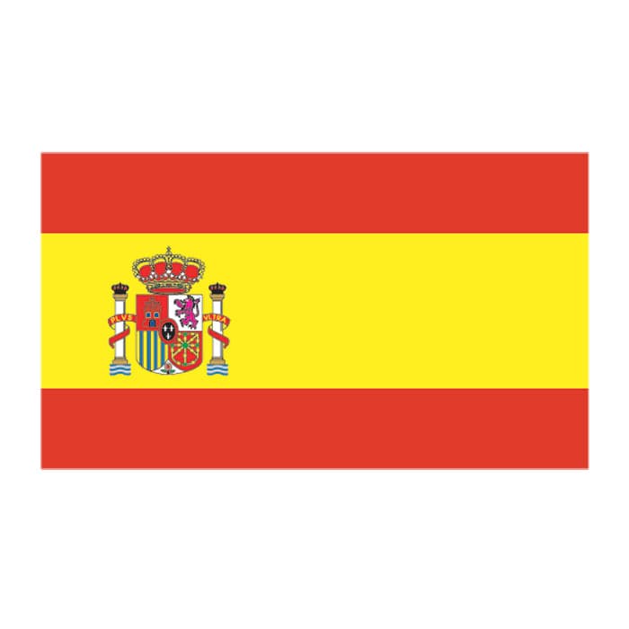 Collection of Spain Flag Promotional Product Tattoo 2 in x 1.5 in in a gallery layout