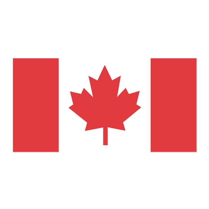 Collection of Canadian Flag Promotional Product Tattoo 2 in x 1.5 in in a gallery layout