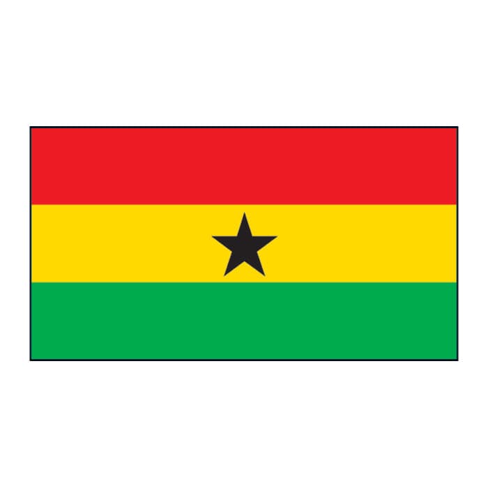 Collection of Ghana Flag Promotional Product Tattoo 2 in x 1.5 in in a gallery layout