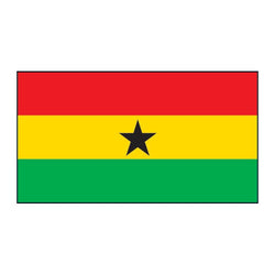 Collection of Ghana Flag Promotional Product Tattoo 2 in x 1.5 in in a gallery layout