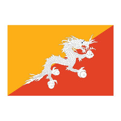 Collection of Bhutan Flag Promotional Product Tattoo 2 in x 1.5 in in a gallery layout