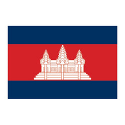 Collection of Cambodia Flag Promotional Product Tattoo 2 in x 1.5 in in a gallery layout