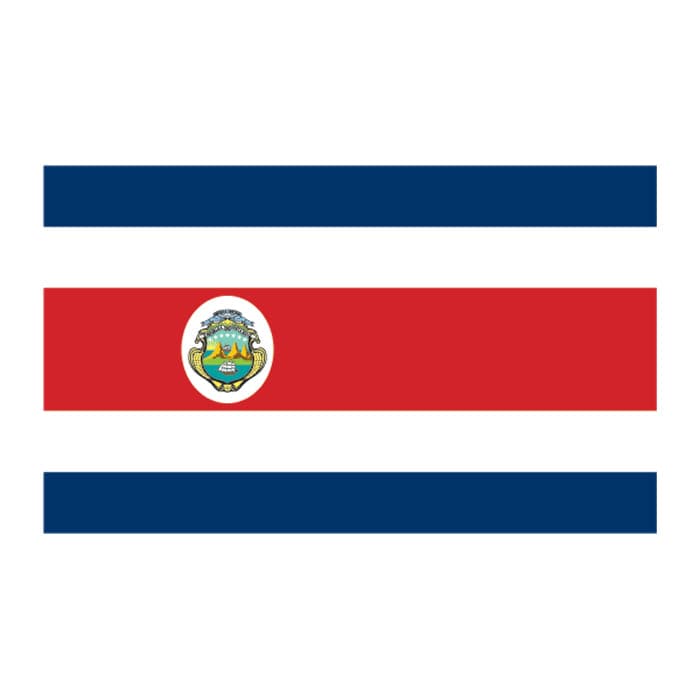 Collection of Flag of Costa Rica Promotional Product Tattoo 2 in x 1.5 in in a gallery layout