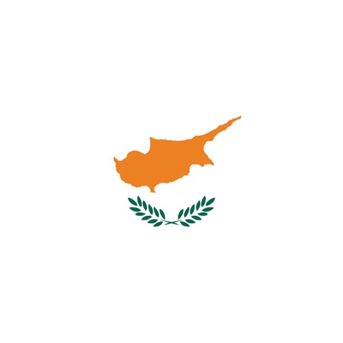 Collection of Cyprus Flag Promotional Product Tattoo 2 in x 1.5 in in a gallery layout
