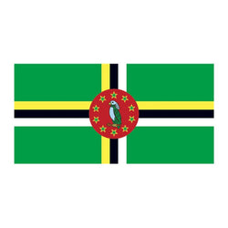 Collection of Dominica Flag Promotional Product Tattoo 2 in x 1.5 in in a gallery layout