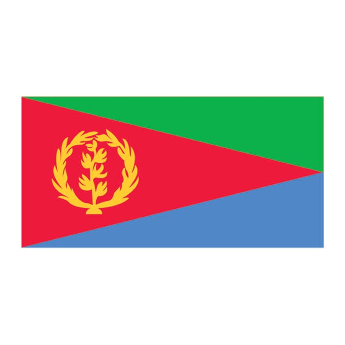 Collection of Flag of Eritrea Promotional Product Tattoo 2 in x 1.5 in in a gallery layout