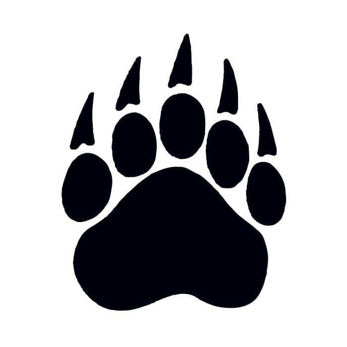 Collection of Bear Paw Print Promotional Product Tattoo 2 in x 2 in in a gallery layout